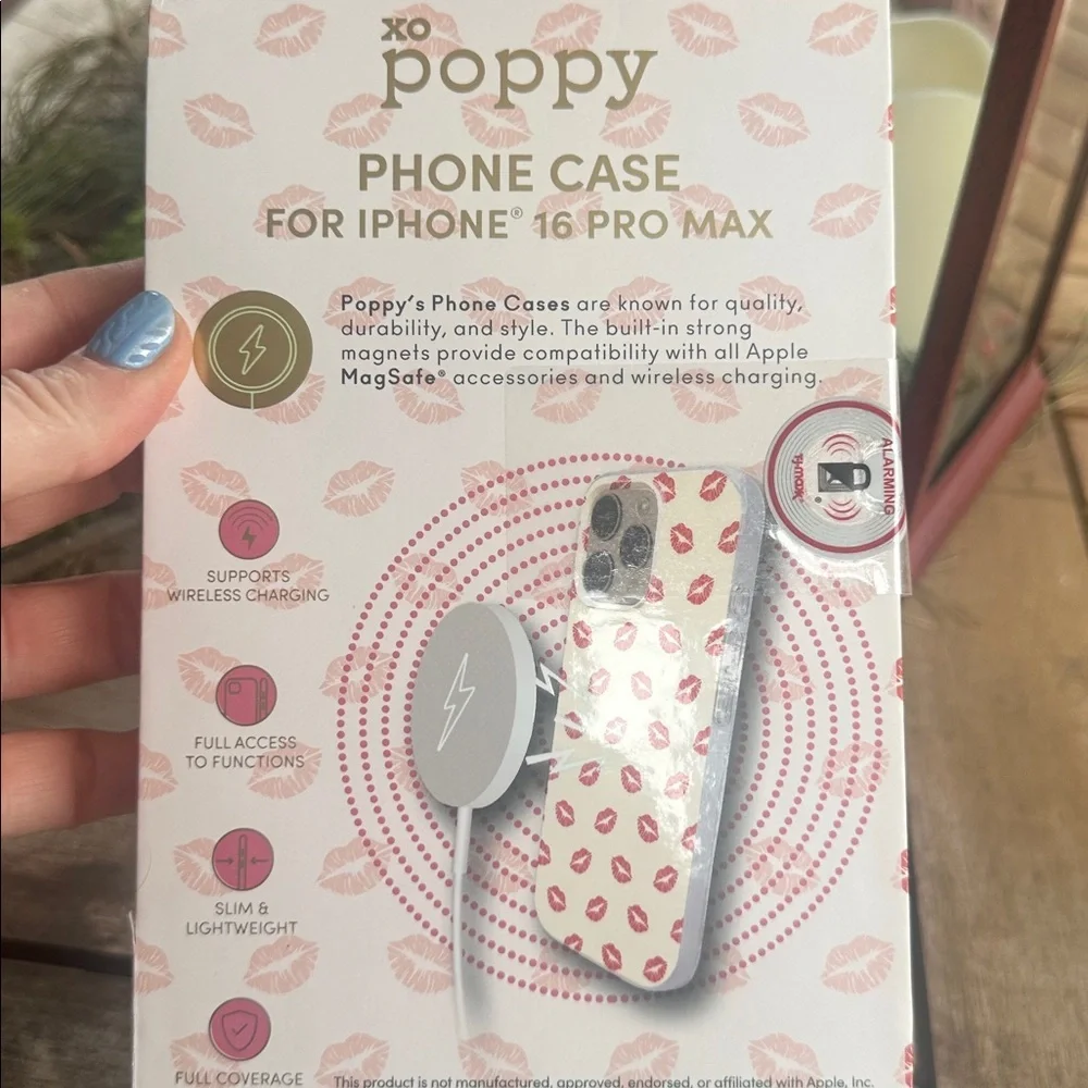 Xo poppy red lips iPhone 16 pro max case